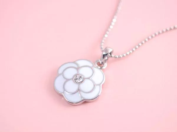 項鍊-爛漫山花白色山茶花氣質項鍊鎖骨鍊
