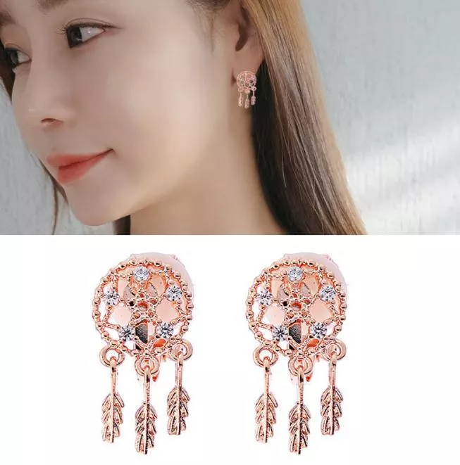 氣質迷你捕夢網三角無耳洞耳夾｜日常百搭款