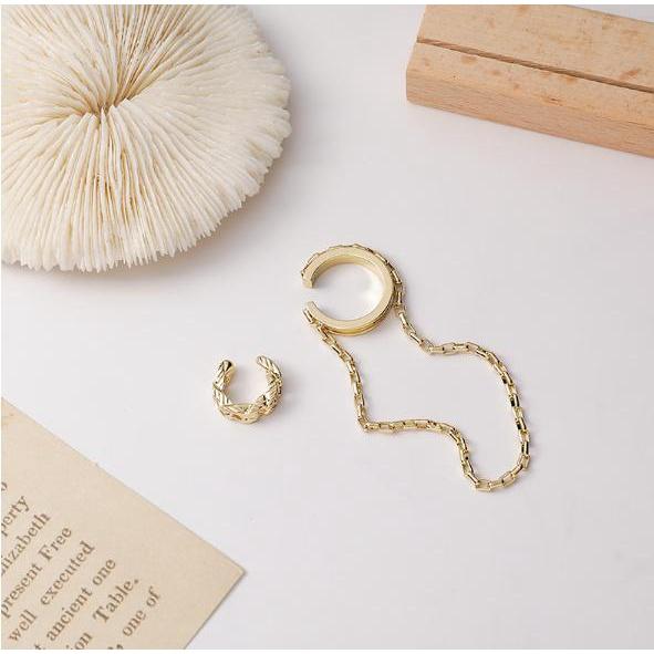 【Alisa 韓國飾品】現貨🍀韓風時尚 個性單邊金屬耳骨夾 耳環批發 飾品批發