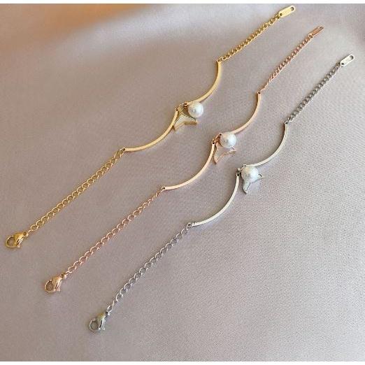 【Alisa 韓國飾品】現貨🍀美人魚尾鈦鋼手鍊 手鍊批發 飾品批發