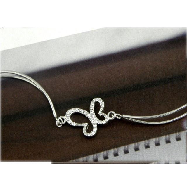 【Alisa 飾品】現貨🍀韓國氣質簍空蝴蝶水鑽手鍊