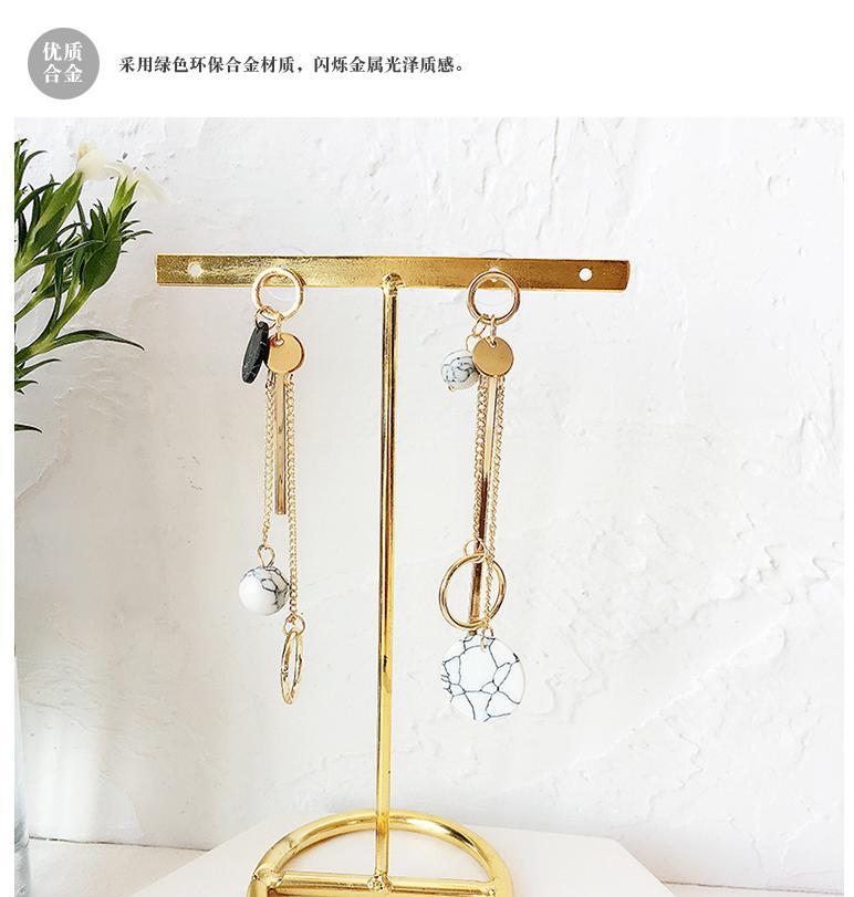 【超值耳環59】不對稱圓片流蘇鋼針耳釘