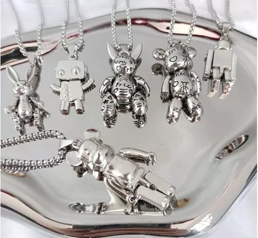 項鍊-機器人世界 嘻哈趣味機器人鈦剛項鍊