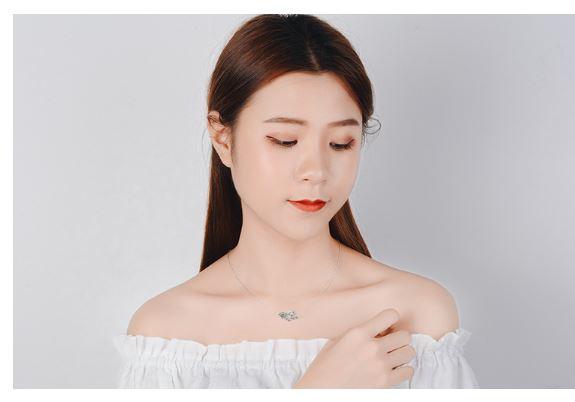 項鍊-藍色星球  冷淡風星星鋯石鎖骨鍊 短項鍊