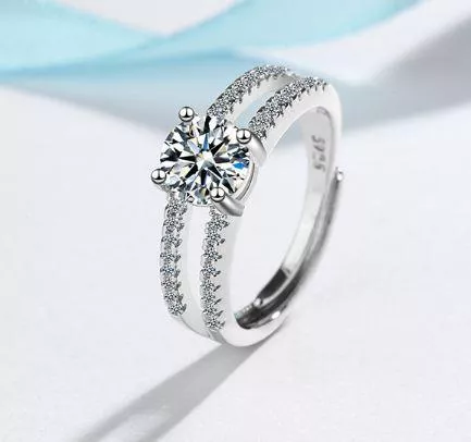 戒指-閃亮的你 經典單顆鋯石開口戒