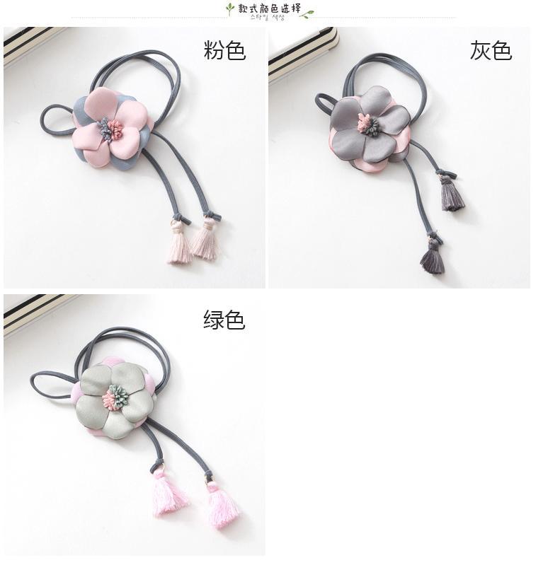 【超值髮飾29】冬季花戀 浪漫月季花流蘇髮束圈