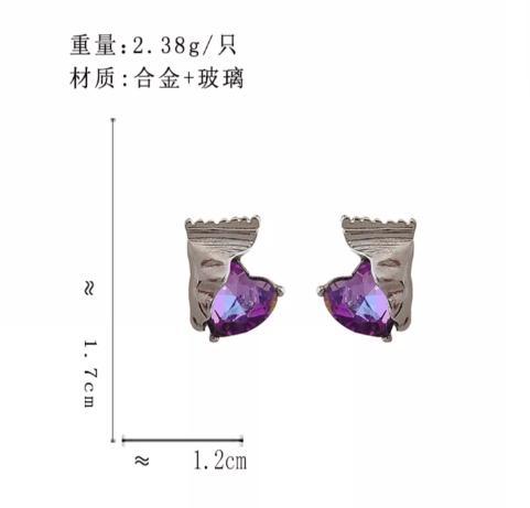 【超值耳環69】趣味設計款糖果愛心銀針耳環