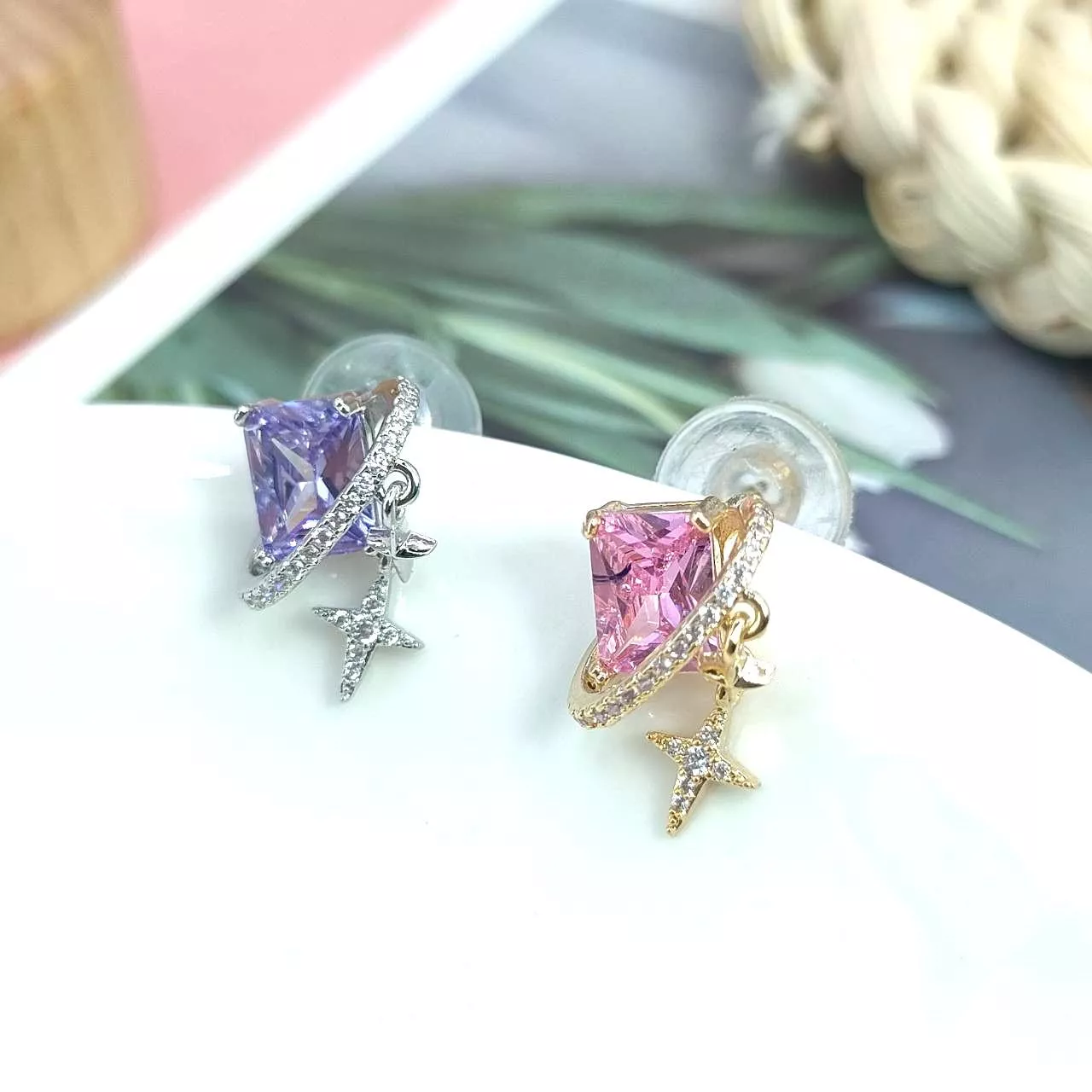 星辰鋯石耳環｜優雅甜美日常款