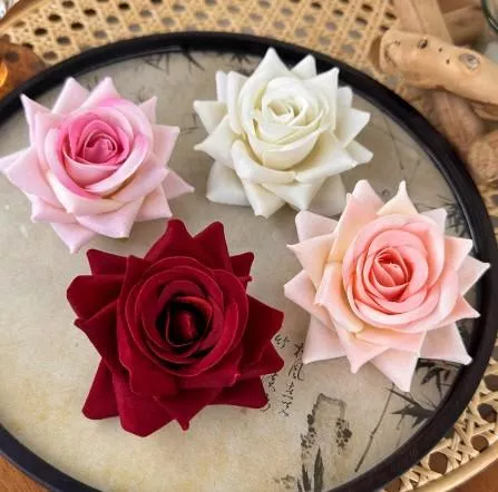 立體玫瑰花髮夾｜韓系優雅頭飾｜約會穿搭必備