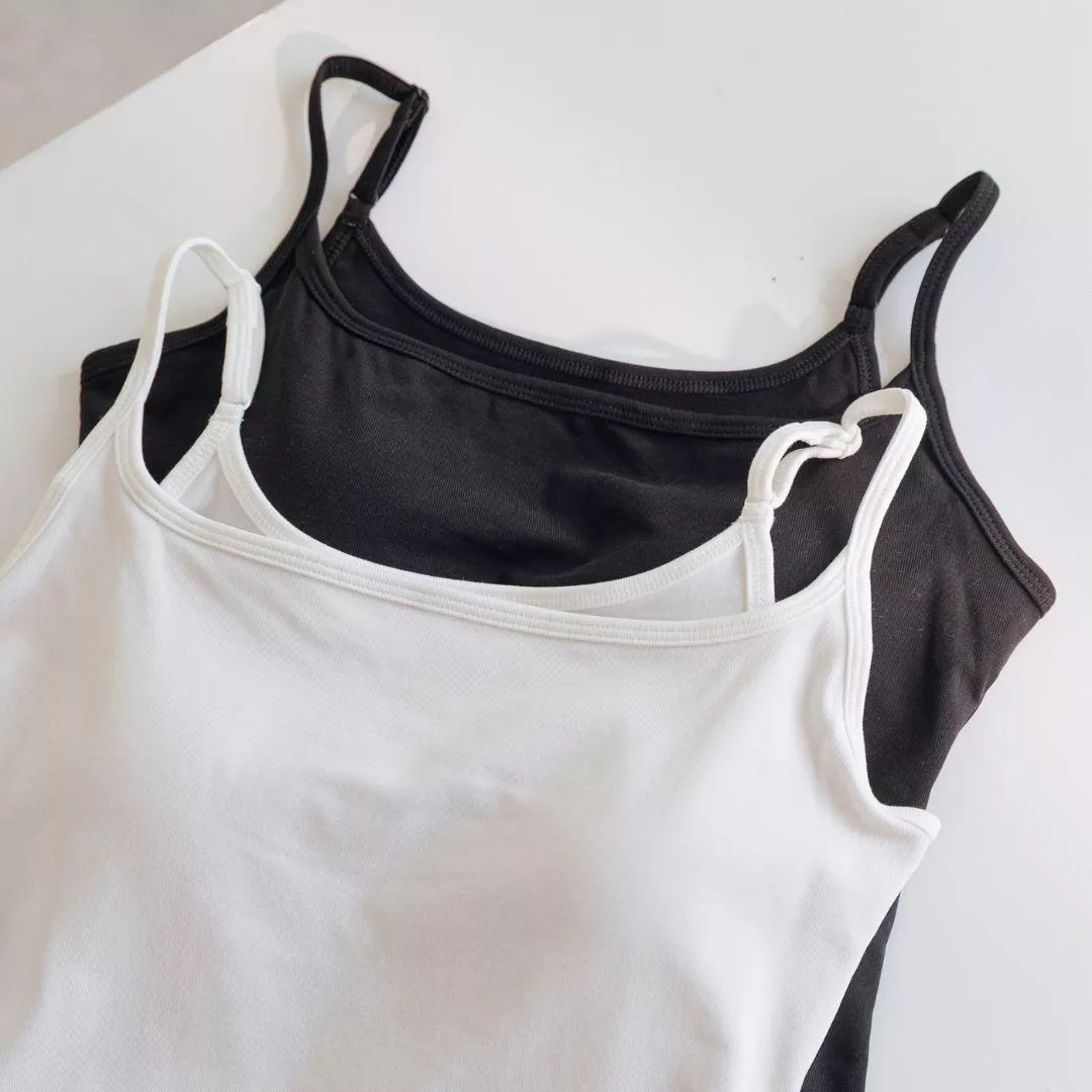 【雙11限定．現省200】o'some 日日裸感細肩 bra top-黑白2入組