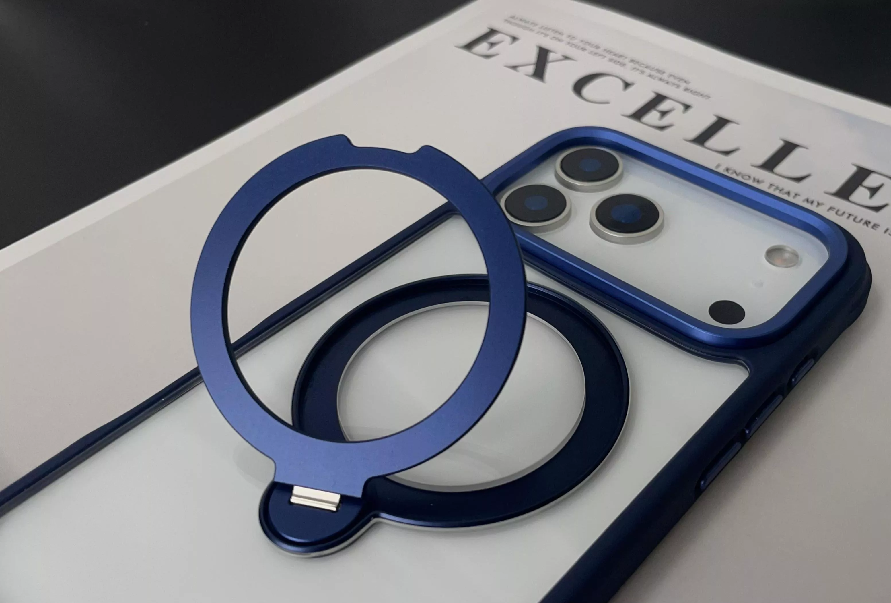 無極Pro 360°透明支架磁吸【iPhone17系列】紳士の藍