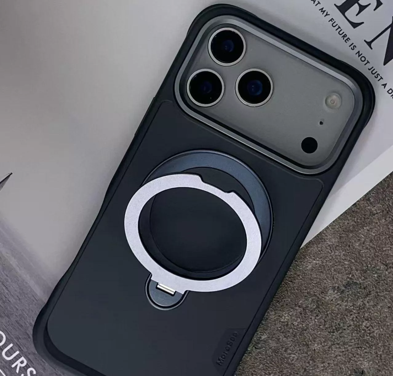 無極Pro 360°璇轉支架磁吸【iPhone17系列】隕石の灰