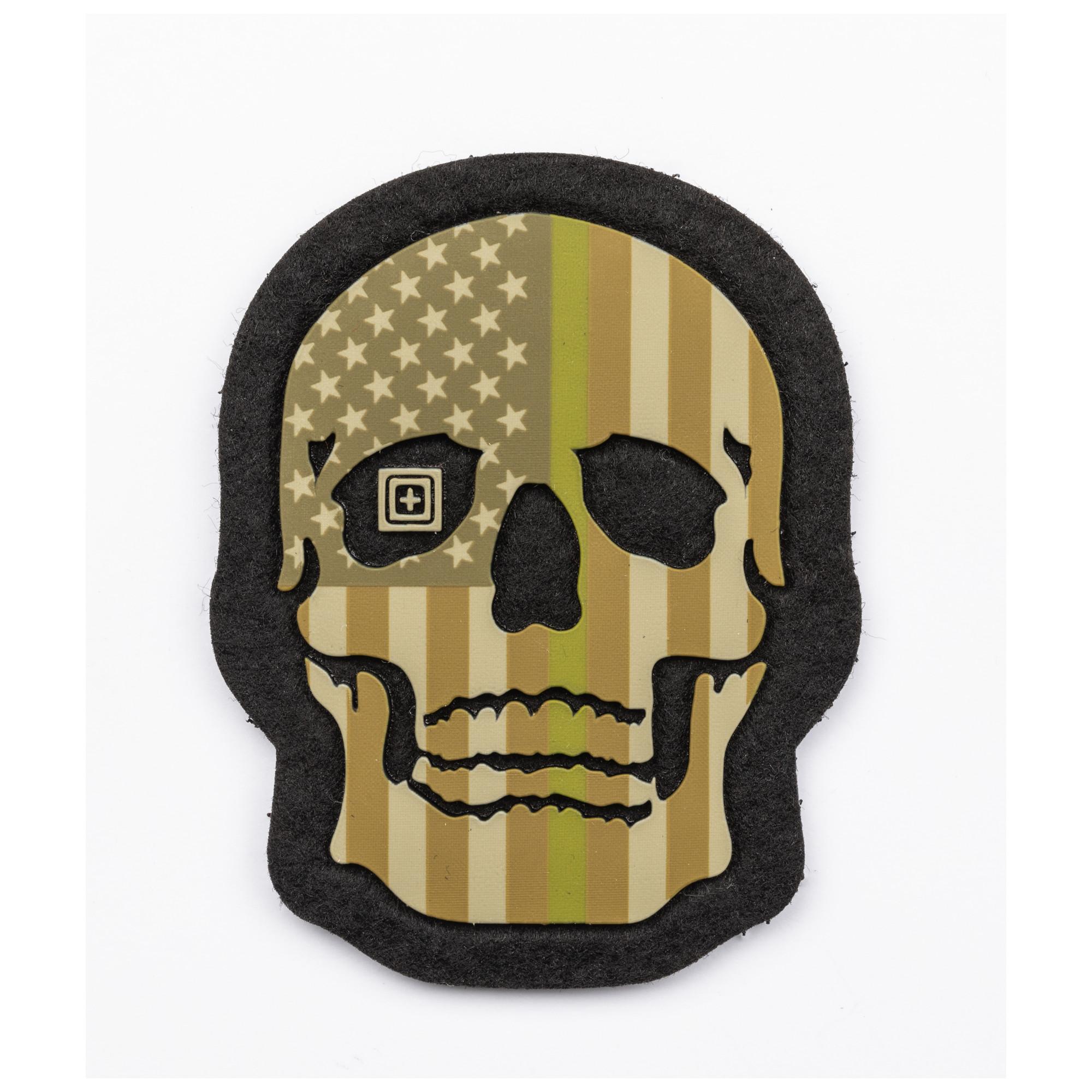 5.11-Painted Tgl Skull Patch 彩繪骷髏頭 貼章 #81729D
