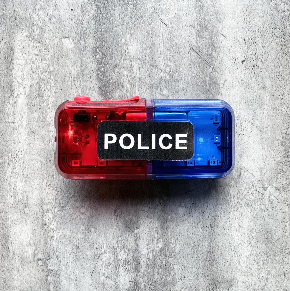 SOLOMAN嚴選-LED白燈 紅藍閃 POLICE充電式警用肩燈/夾燈 #LEDPS