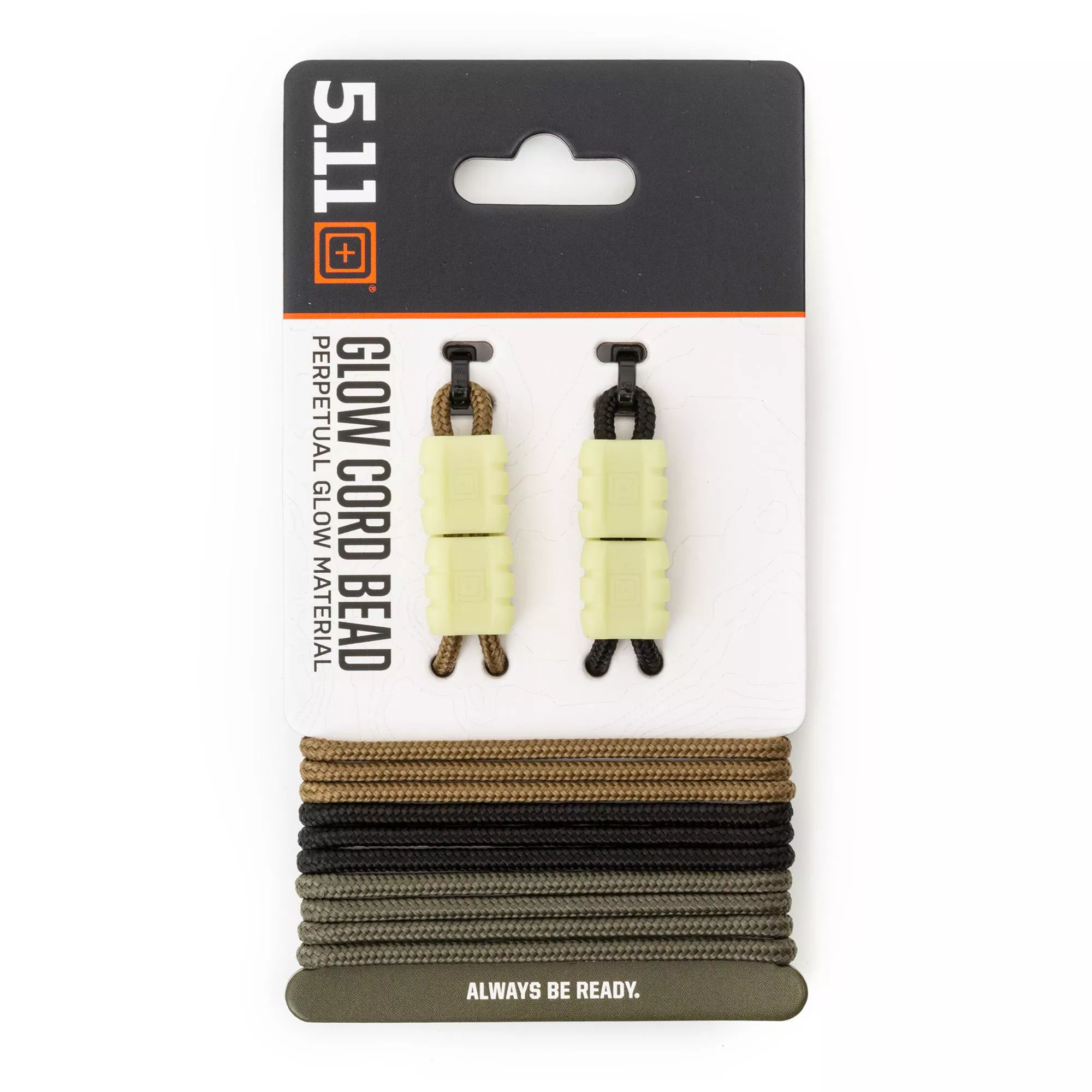 5.11-Glow Cord Bead 螢光方塊傘繩掛飾(4顆螢光方塊) #57901