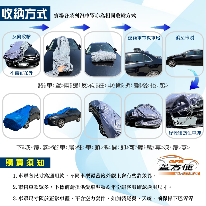 【蓋方便】防落塵/噴砂漆工程/防火漆必備車罩蓋套台製現貨（TOYOTA/福斯）轎車/掀背/休旅車/廂型車尺寸齊全