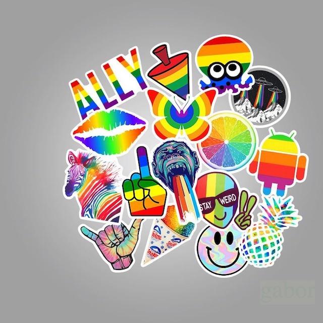 【SATIVA】彩虹 貼紙 Rainbow Stickers 5張入 現貨