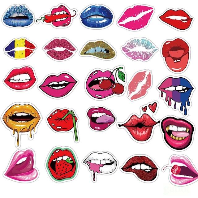 【SATIVA】嘴唇 貼紙 Lips Stickers 5張入 現貨