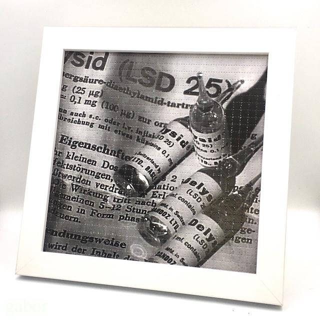 【SATIVA】吃錯藥藝術相框 Blotter Delysid Sandoz 德國版 迷幻 郵票 LSD 419