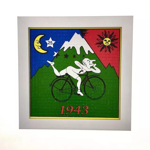 【Sativa】吃錯藥藝術相框 Blotter Bicycle Day 1943 迷幻 郵票 LSD 419 【Sativa】吃錯藥藝術相框 Blotter Bicycle Day 1943 迷幻 郵票 LSD 419