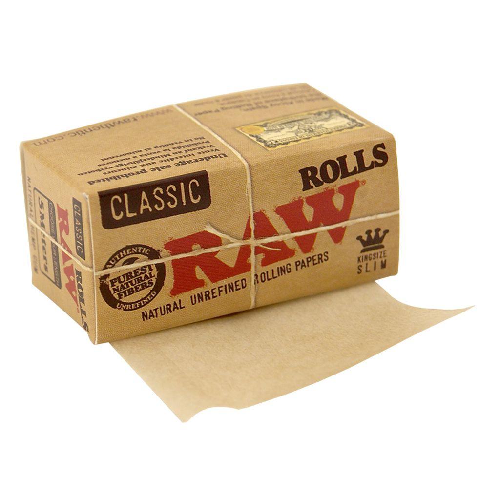 Raw 原木漿 手捲紙筒 5公尺 Classic Kingsize Slim Rolling Paper Roll 5M