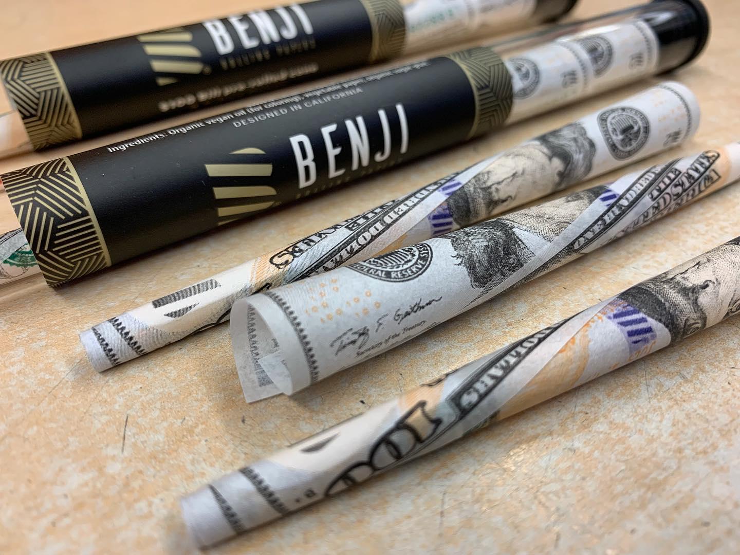 Benji 美鈔紙管 預捲紙管 3入 長版 $100 Bill Pre-Rolled Cones