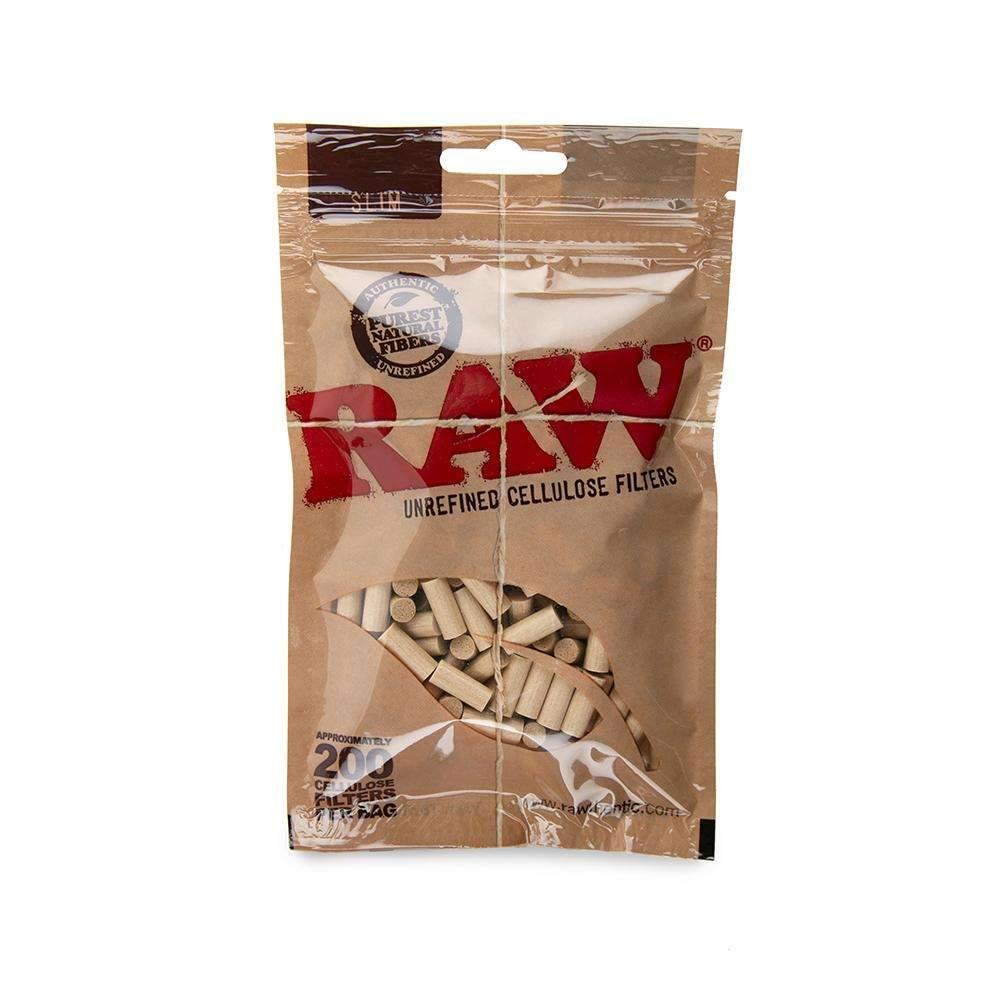 RAW 濾嘴 無漂白 樹酯纖維 200入 Unrefined Cellulose Filters Slim