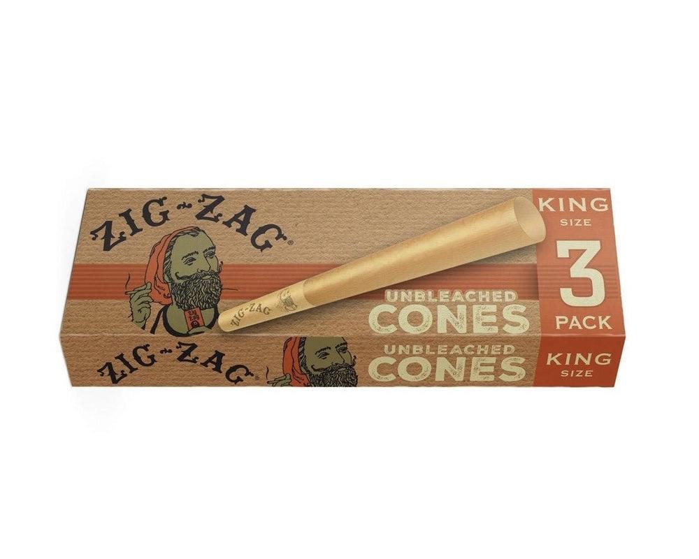 Zig-Zag 原木漿 預捲紙管 3入 長版 Unbleached King Size Pre-rolled Cones