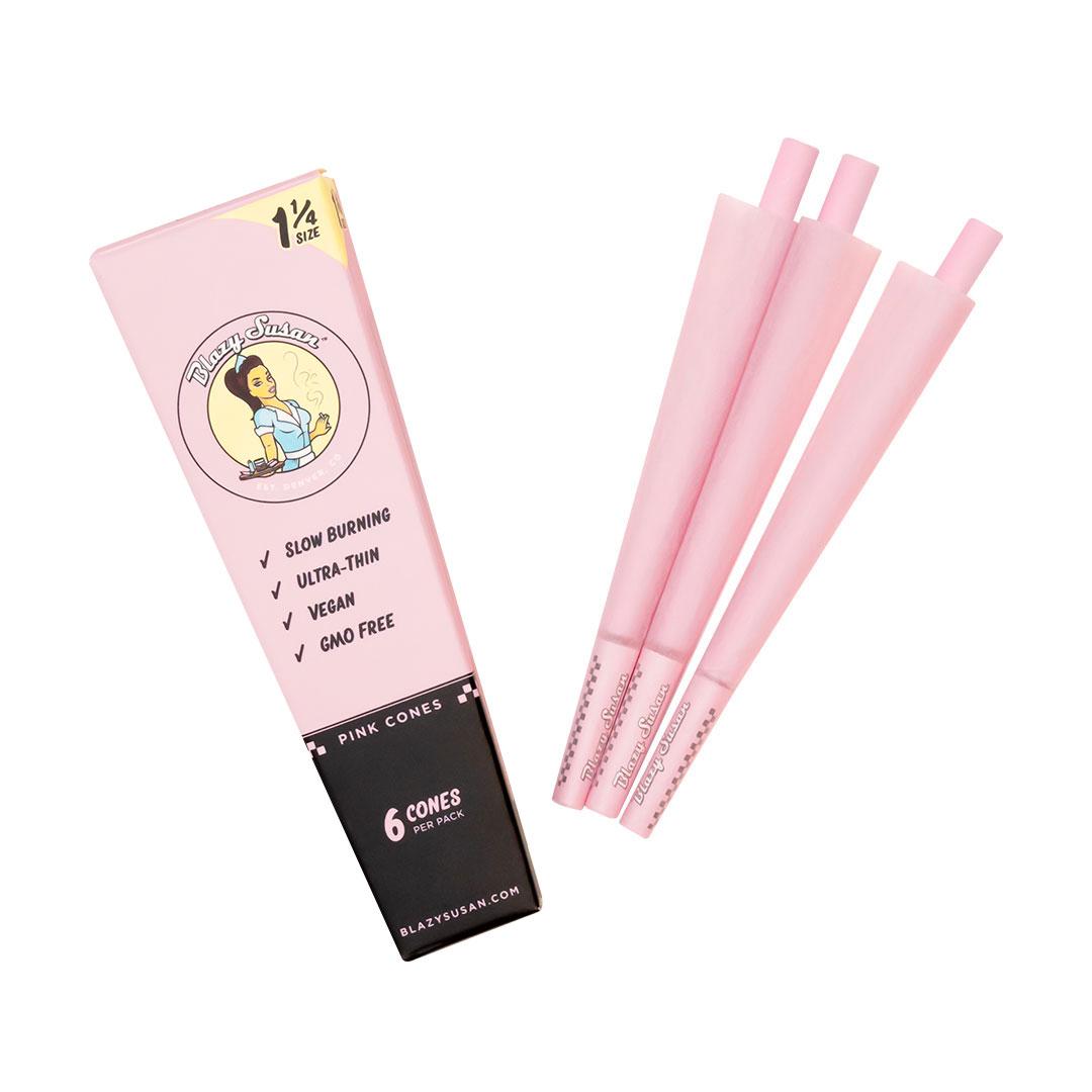 Blazy Susan 粉紅紙管 預捲紙管 6入 短版 Pink 1¼ Pre-rolled Cones 6pk