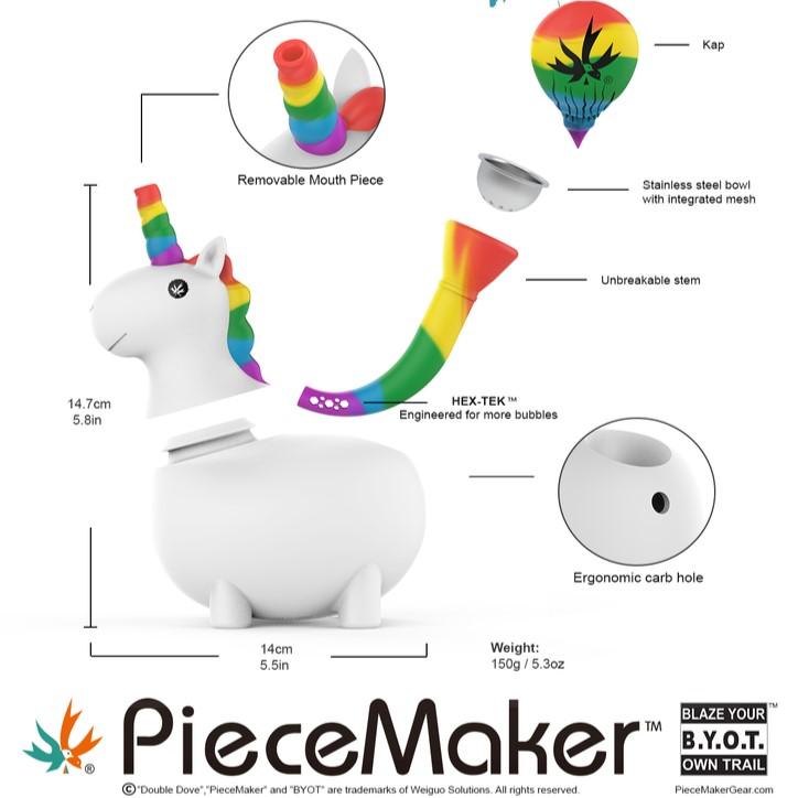 Piecemaker 水煙斗 獨角獸 Unikorn Silicone Water Pipe