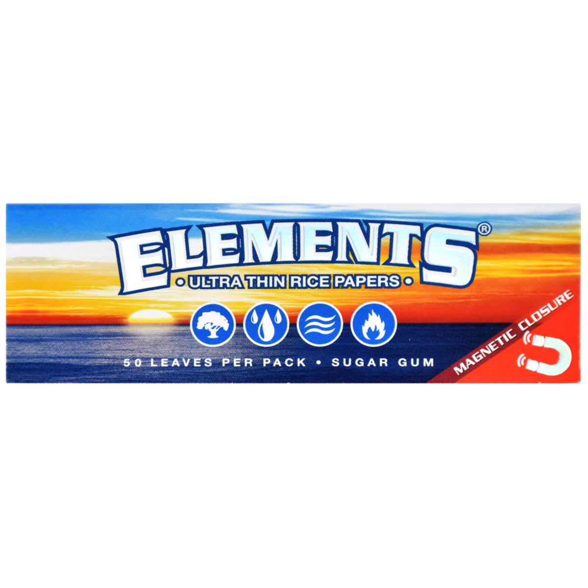 Elements 純米紙 手捲紙 短版 1¼ Rolling Papers Magnetic Closure