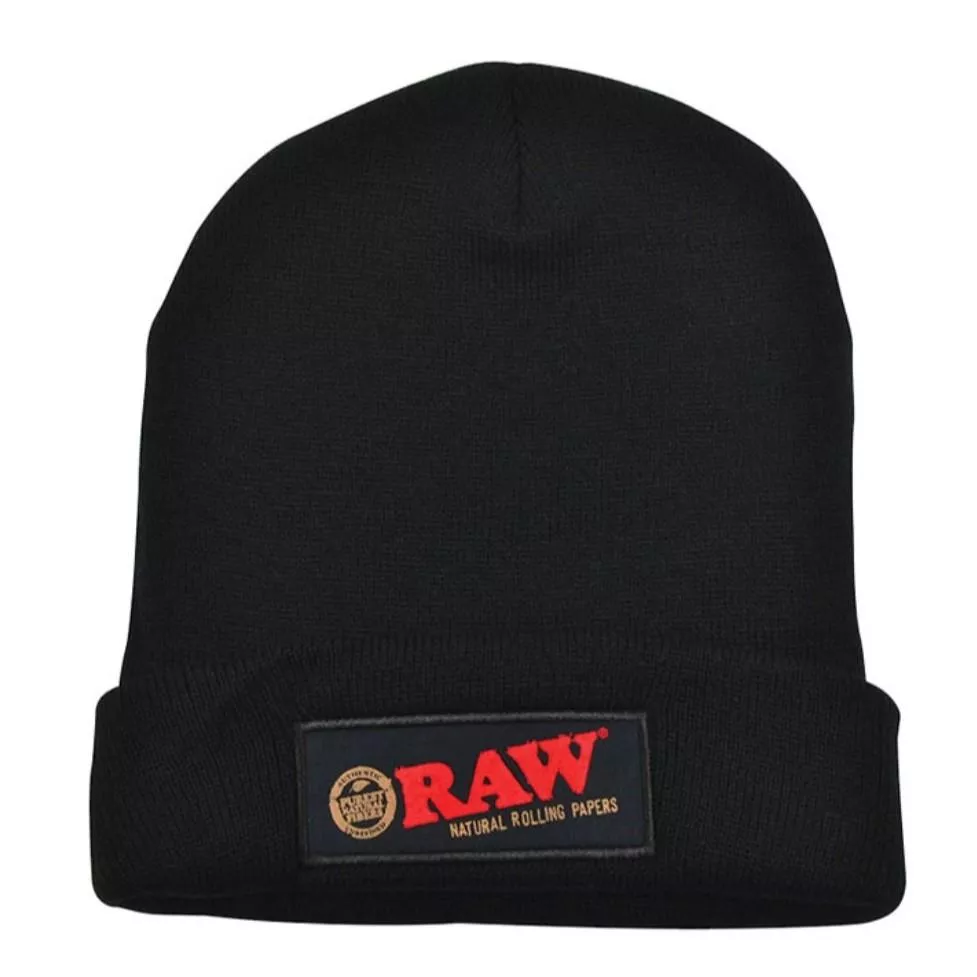 Raw 毛帽 Beanie Hat - Black