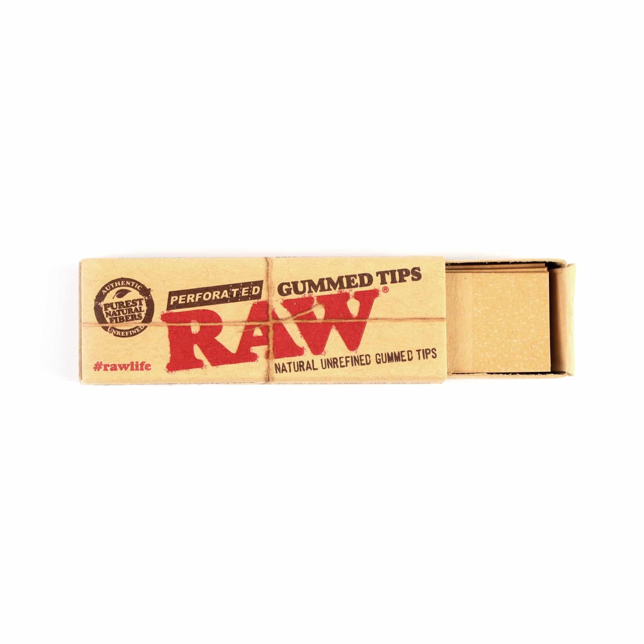 RAW 膠黏濾嘴紙 有摺痕 Natural Unrefined Gummed Perforated Tips