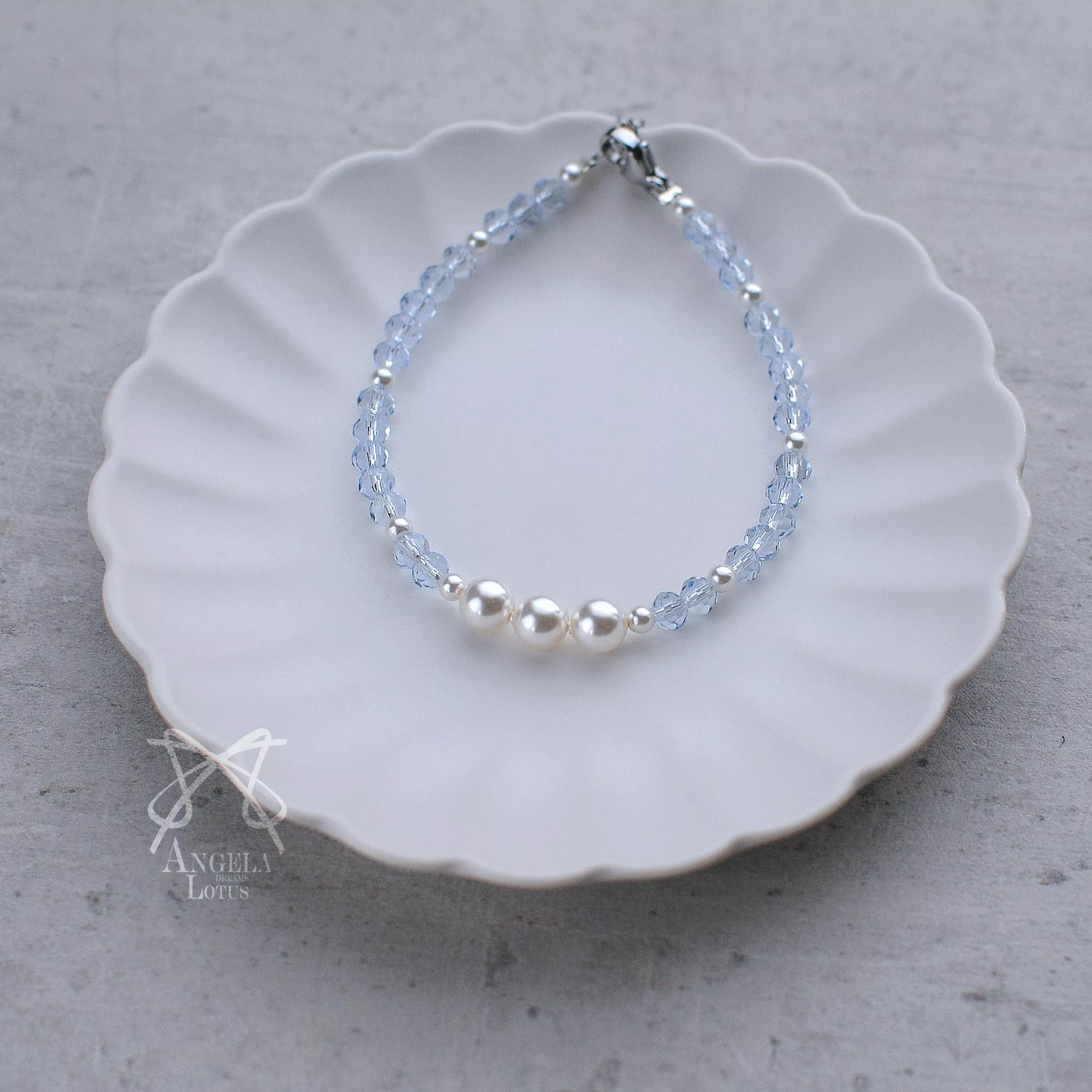 水色_扣式手鏈｜ALd輕手作