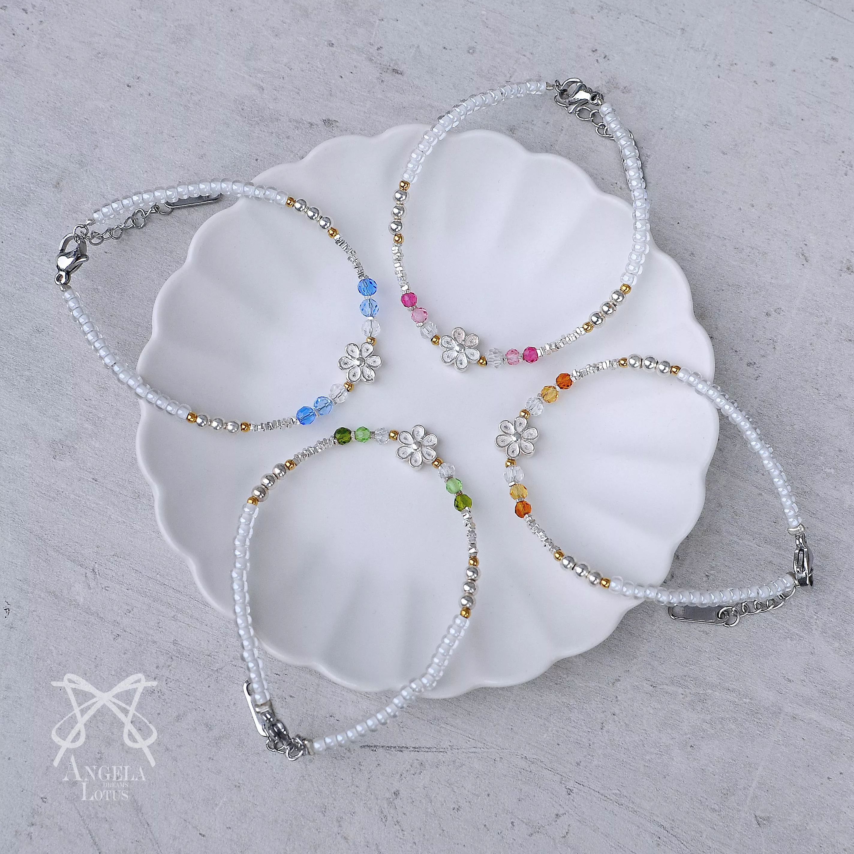 四季花顏_扣式手鏈｜ALd輕手作