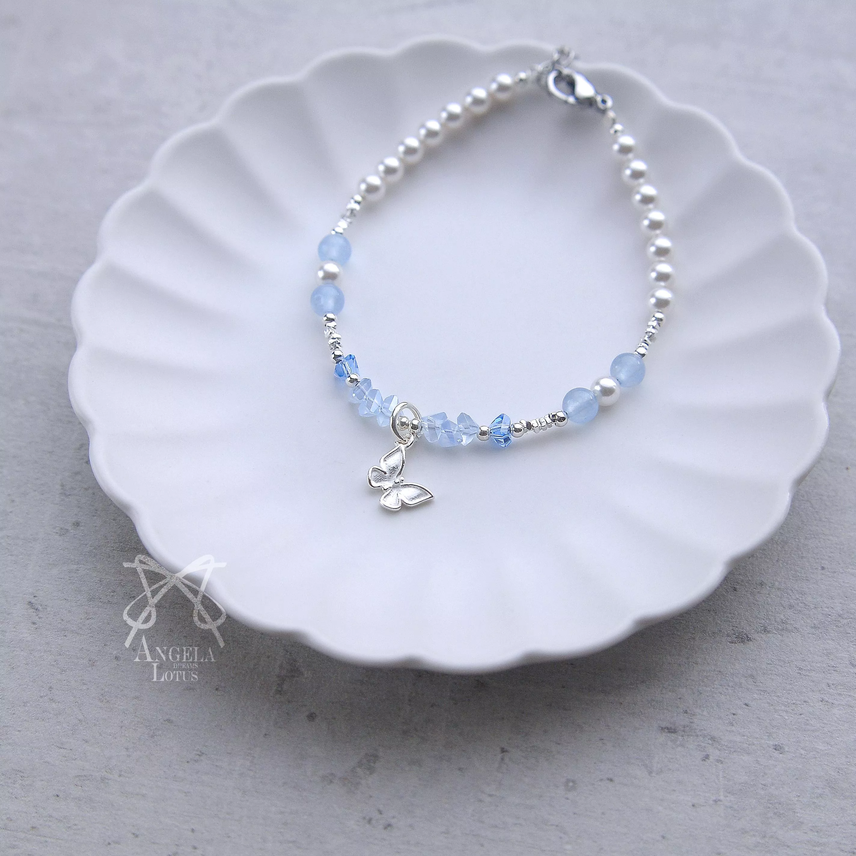 珠現之綽．蝶瀾_扣式手鏈｜ALd輕手作