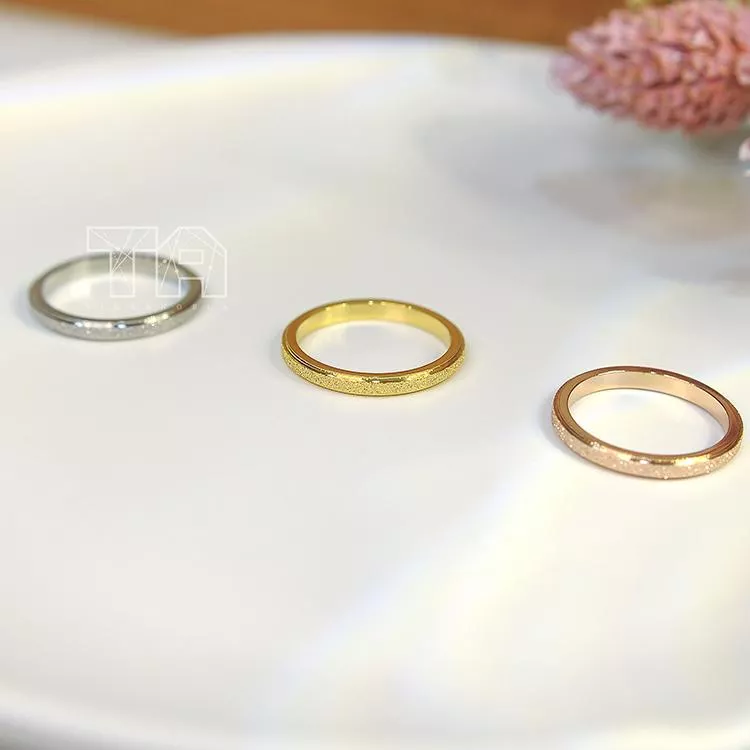 噴砂不鏽鋼戒指