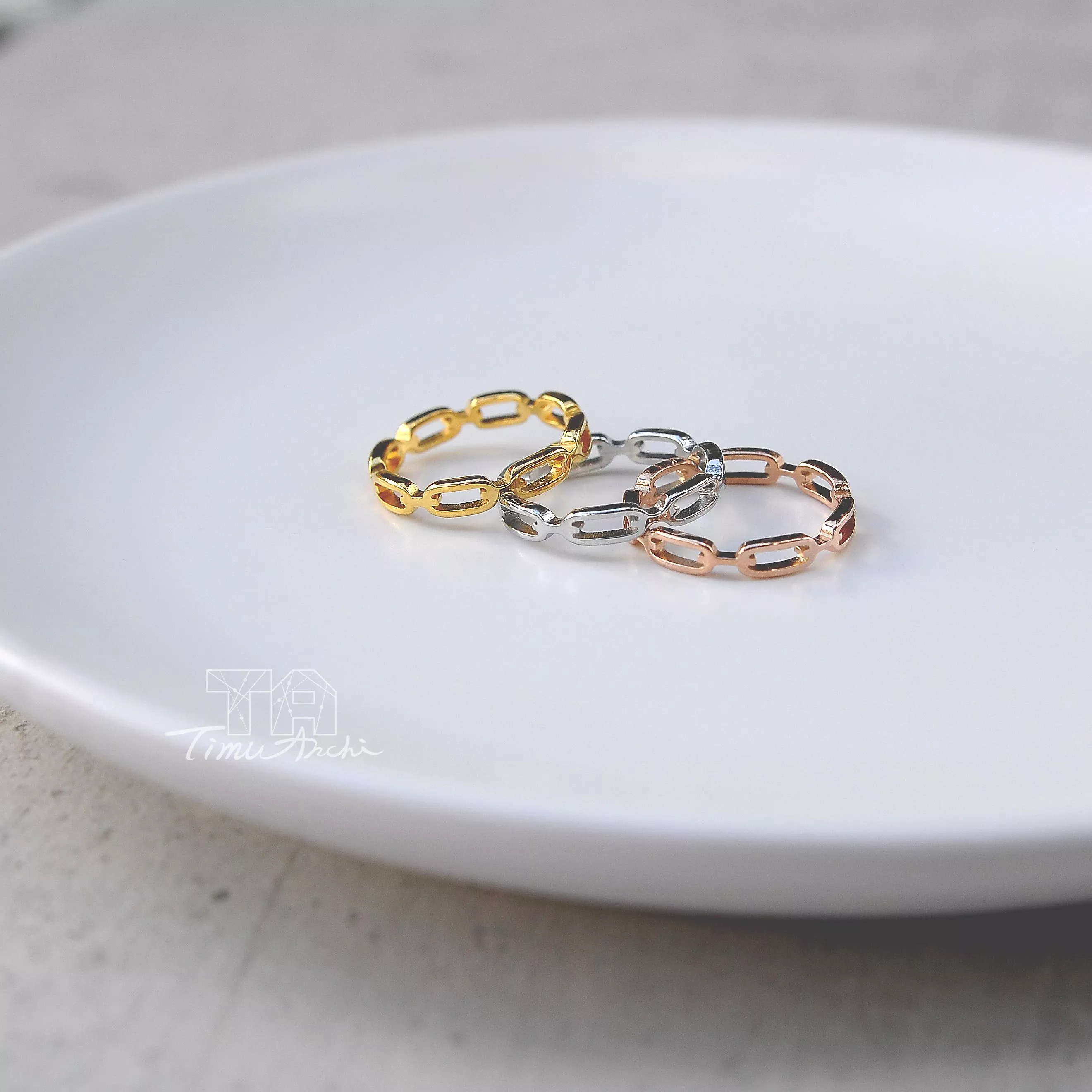 鏈型不鏽鋼戒指