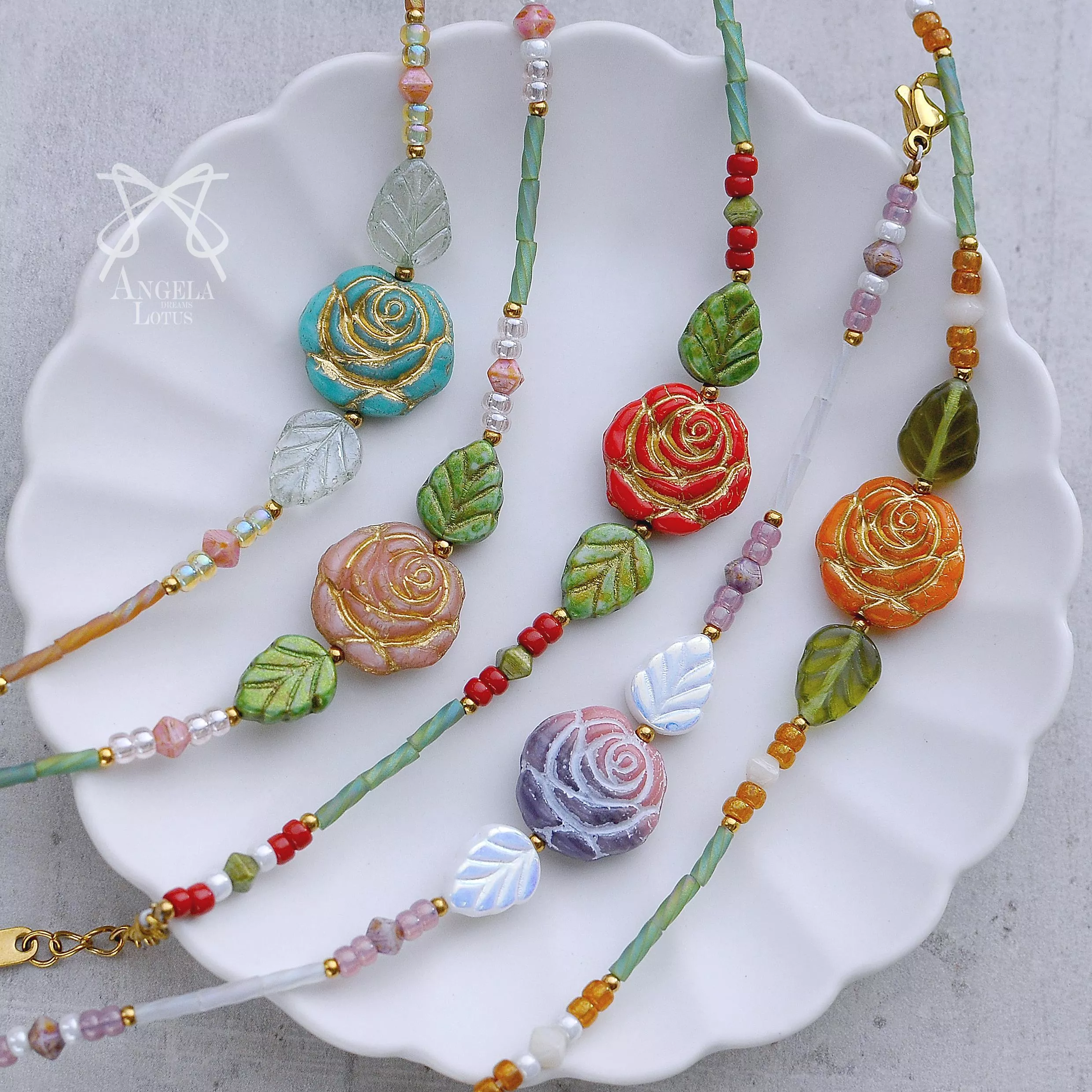 玫瑰花園_扣式手鏈｜ALd輕手作