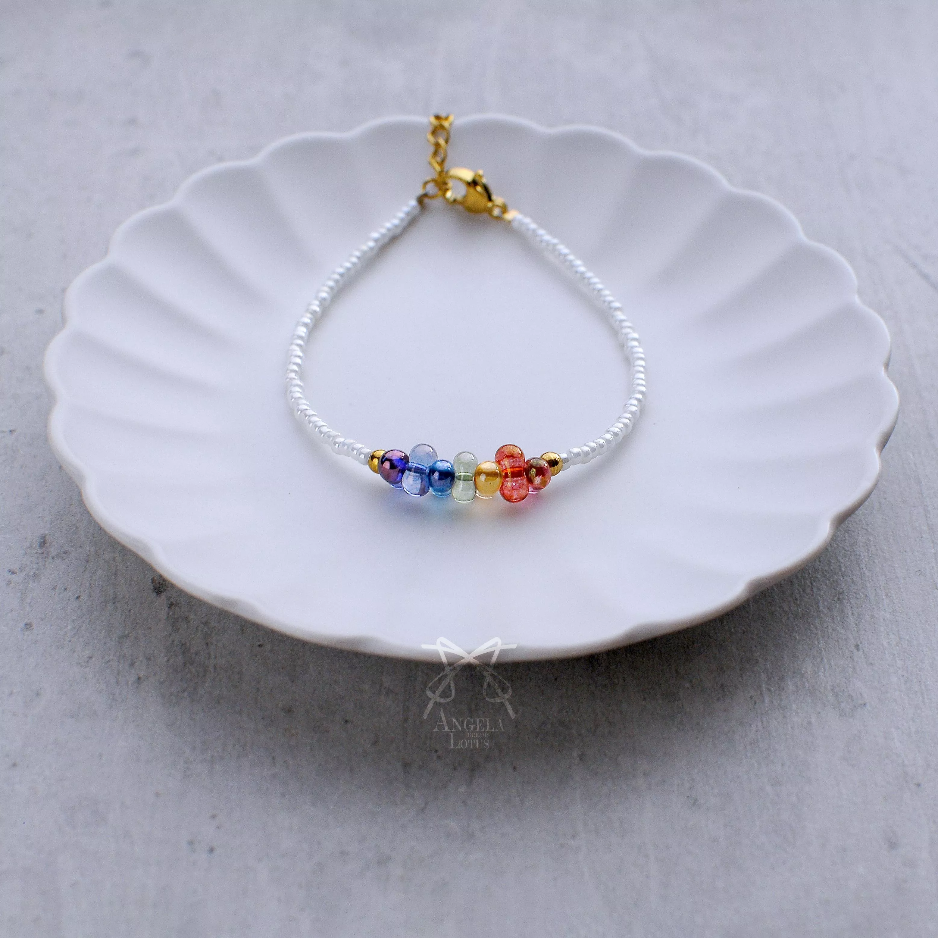 虹光織夢．彩虹軟糖_扣式手鏈｜ALd輕手作