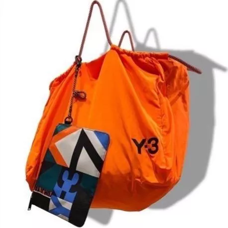 Y3Q黑武士單肩尼龍包大容量健身包休閒包運動包橘色購物袋休閒