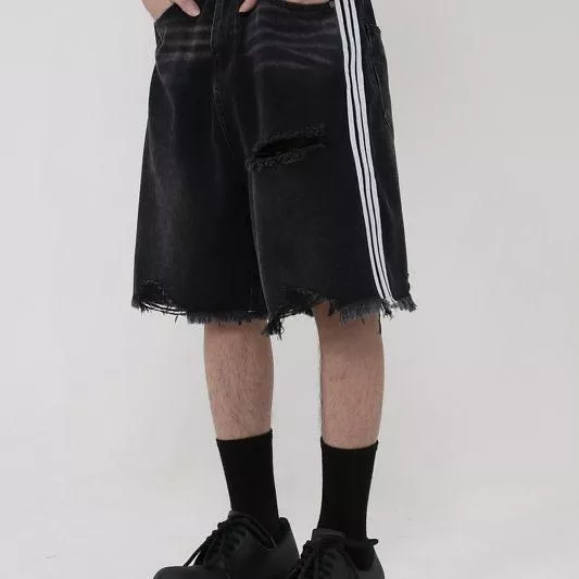 BLCG* Adias 聯名破銅牛仔洗水短褲