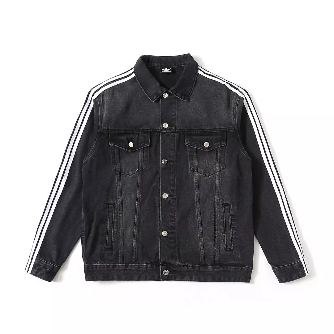 BLCG x Adidas阿迪達斯 三葉草聯名三條槓牛仔夾克外套