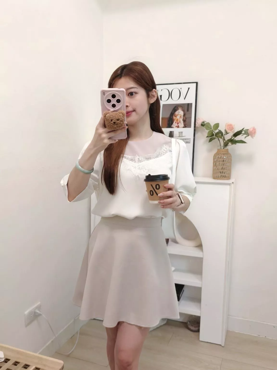 一件就漂亮💝莫蘭迪蕾絲上衣