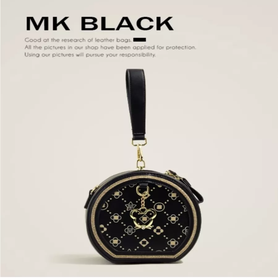 日韓系時尚百搭小圓包-黑色