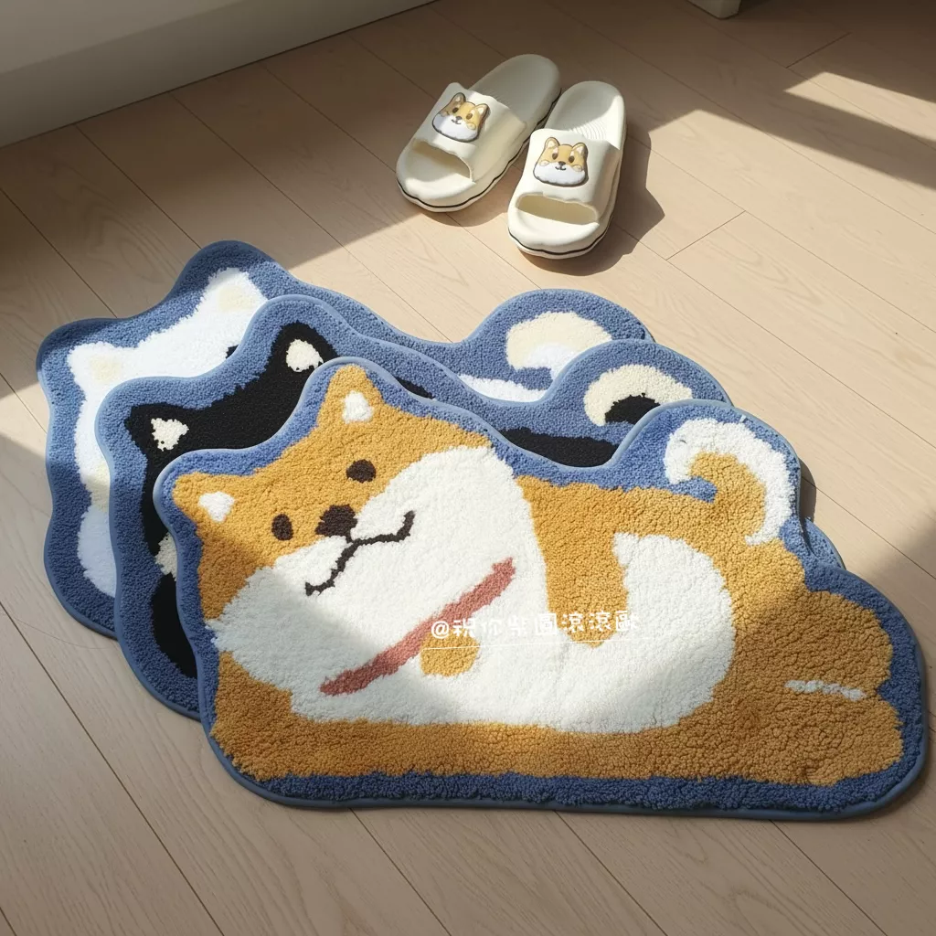 《獨家》自訂款3色柴犬腳踏墊
