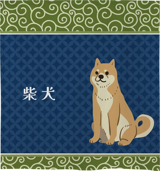 日本製造 柴犬暖簾 短門簾 隔斷簾