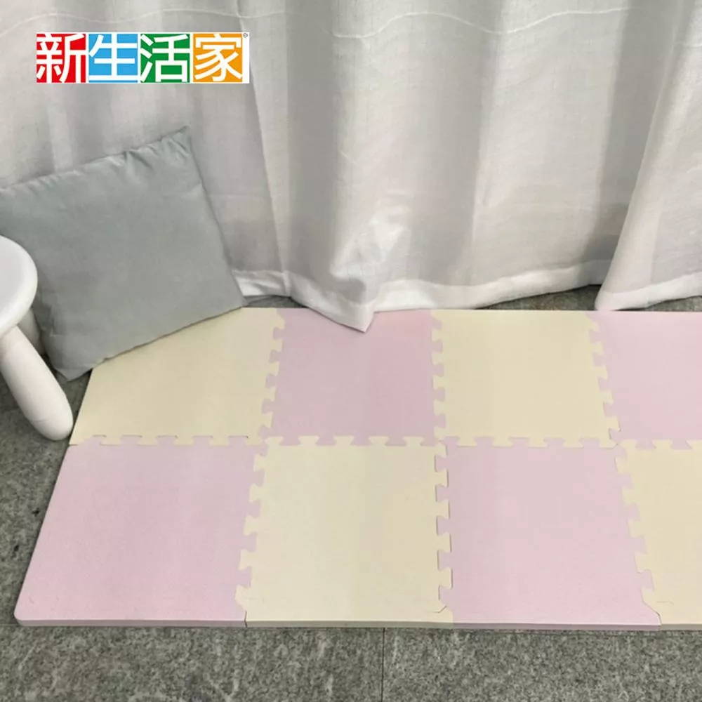 【新生活家】2cm厚防護巧拼地墊-32x32x2cm莫蘭迪五色任選(指定48/64/80片隨貨附贈嬰兒中性洗衣精1000ml)