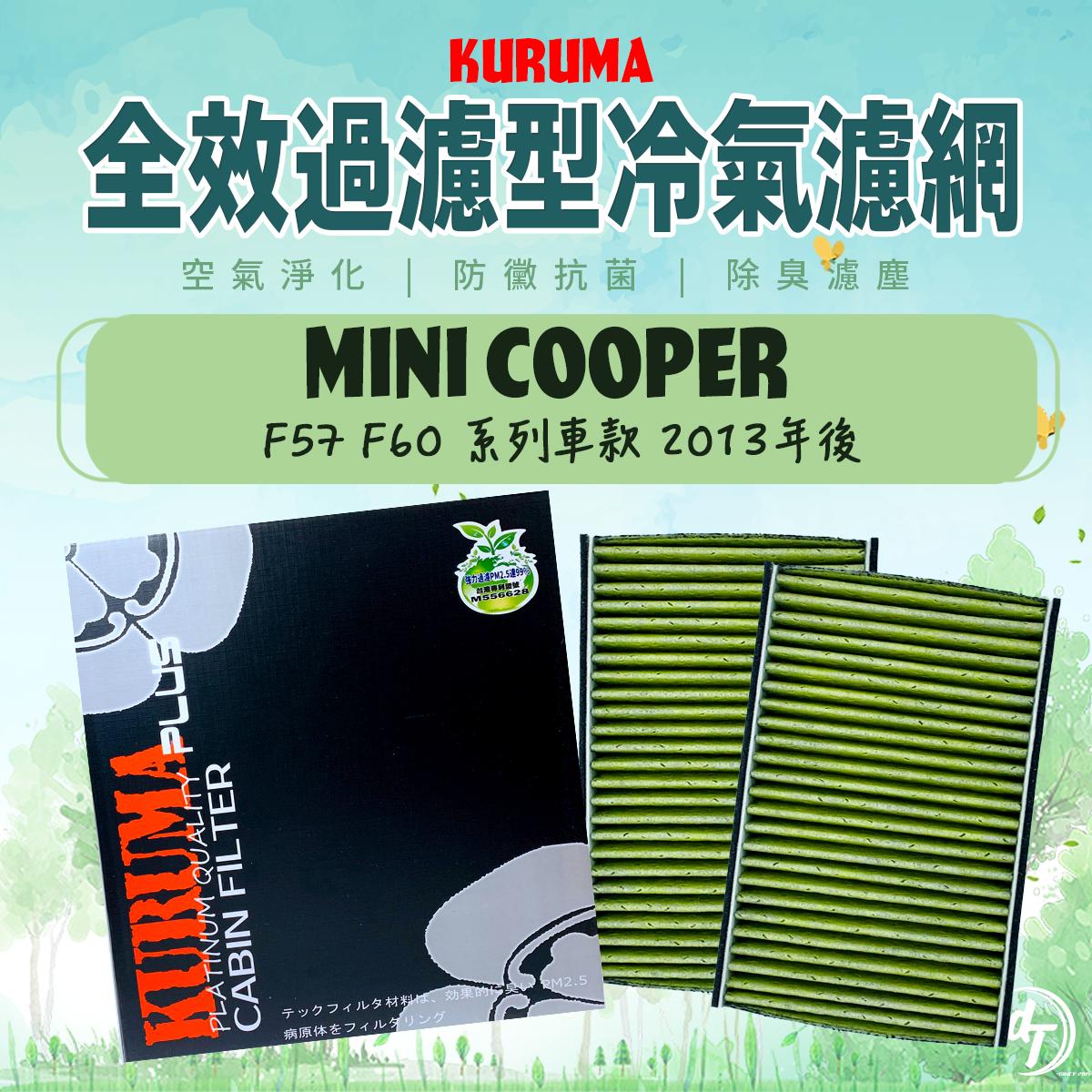 MINI 迷你 COOPER F57 F60 2013年後 KURUMA全效過濾型