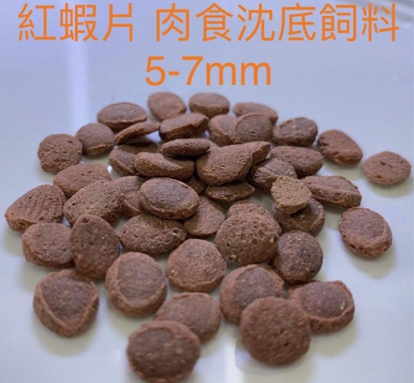 蝦紅素高單位添加 紅蝦片7mm  異形 鼠魚 恐龍沉底飼料